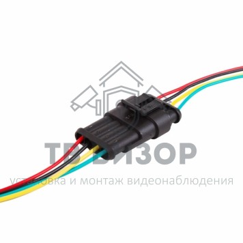 DJ7041-1.5-21 Автомобильный разъем гнездо с проводом 20см (4-х контактный) (16-0314-9) 
 DJ7041-1.5-21 Автомобильный разъем гнездо с проводом 20см (4-х контактный) (16-0314-9)-1