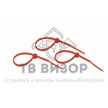 Стяжка
 Хомут nylon 100x2,5 мм 25 шт. красный REXANT (07-0106-25)-0