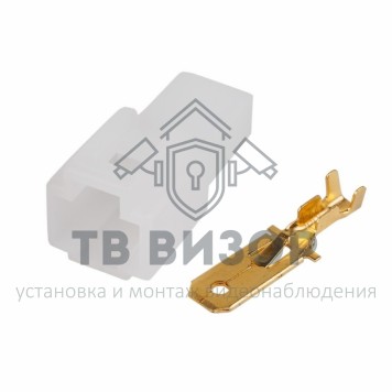 Клемма
 Клемма плоская штекер 6.3 мм 1-1.5 мм² (РП-п 1.5-(6.3)) + колодка REXANT (08-0951)-2