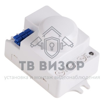 
 Датчик движения настенно-потолочный микроволновый ДДНПМ 01, 180°/360º,1200 Вт,3-2000Лк (11-9218)-0