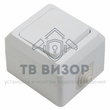 Выключатель
 Выключатель одноклавишный влагозащищенный открытой установки, 10 А, IP 44 PROCONNECT (78-0513)-0