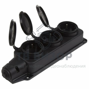 Розетка электрическая
 Розетка штепсельная трехместная влагозащищенная переносная с/з,16А, IP44 PROCONNECT (78-0512)-0