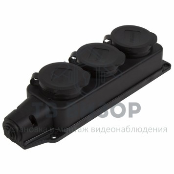 Розетка электрическая
 Розетка штепсельная трехместная влагозащищенная переносная с/з,16А, IP44 PROCONNECT (78-0512)-1