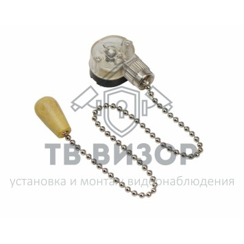 Выключатель
 Выключатель для настенного светильника c деревянным наконечником «Silver» REXANT (32-0105)-0