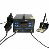 
 Паяльная станция (паяльник + термофен) с ЖК дисплеем 100-500°С (R887D) REXANT (12-0727)