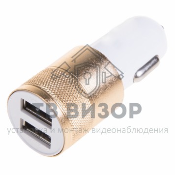 
 Автозарядка в прикуриватель 2хUSB (АЗУ) (1 000+2 100mA) REXANT (18-1199) кратно 10 шт-0