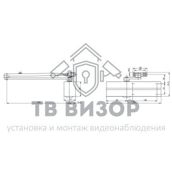 Доводчик дверной
 Abloy DC200-----DEV1- (серебро)-1