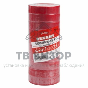 Лента изоляционная
 Изолента 15 мм х 10 м, красная (упак. 10 роликов) REXANT (09-2004)-1