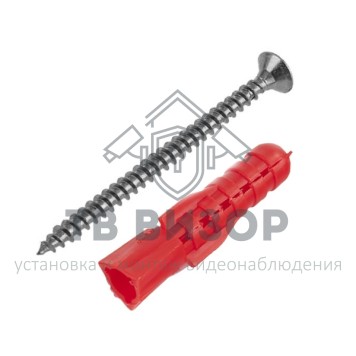 Саморез
 Шуруп универсальный 3.5х50 потайная головка оцинкованный + дюбель трехсегментный 6х35 (24шт) (112938)-0