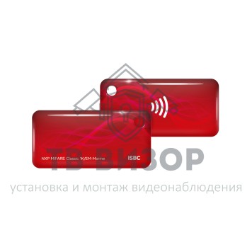 Бесконтактный брелок
 RFID-Брелок ISBC Em-marine+Mifare Classic 1K (красный)-0