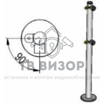Ограждение полуростовое
 Стойка ограждения с 2-мя полупетлями L-образная слева (арт.ВЗР 1996.09.11)-0