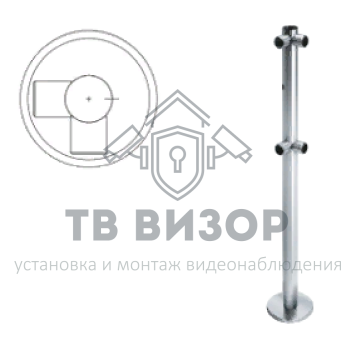 Ограждение полуростовое
 Стойка ограждения с отверстием под фиксатор L-образная, 2 муфты справа-0
