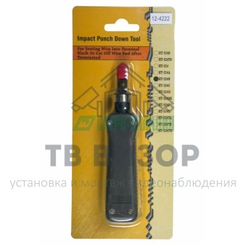 Инструмент для заделки и обрезки витой пары 110 (ht-324B) REXANT (12-4222) 
 Инструмент для заделки и обрезки витой пары 110 (ht-324B) REXANT (12-4222)-1