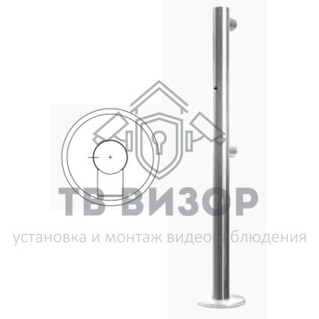 Ограждение полуростовое
 Стойка ограждения односторонняя с отверстием под фиксатор справа (ВЗР 1996.09.22)-0