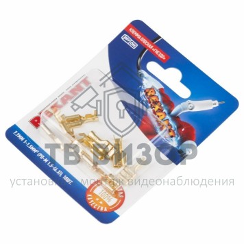 Клемма
 КЛЕММА ПЛОСКАЯ гнездо - 7.7мм 1-1.5мм² (РП-м 1.5-(6.3) / DJ622-D6.3B) REXANT (в упак. 10шт.) (06-0397-A) кратно 10 шт-2