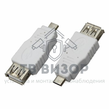 
 Переходник USB (гнездо USB-A - штекер micro USB), (1шт.) REXANT (06-0190-A) кратно 10 шт-0