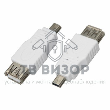 Переходник USB (гнездо USB-A - штекер mini USB), (1шт.) REXANT (06-0191-A) кратно 10 шт 
 Переходник USB (гнездо USB-A - штекер mini USB), (1шт.) REXANT (06-0191-A) кратно 10 шт-0