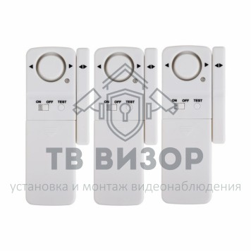 Автономная сигнализация геркон (в упаковке 3шт.) (модель RX-209)  REXANT (46-0209) 
 Автономная сигнализация геркон (в упаковке 3шт.) (модель RX-209)  REXANT (46-0209)-1