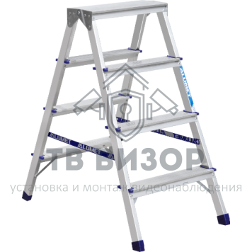 Стремянка
 Стремянка алюминиевая АЛЮМЕТ AD7204 4 ступени двухсторонняя-0