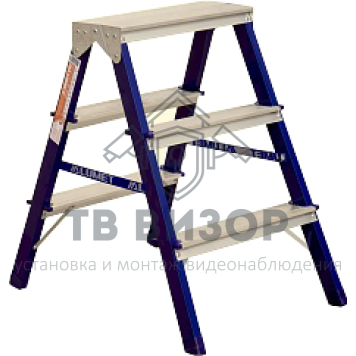 Стремянка
 Стремянка стальная АЛЮМЕТ MD8203 3 ступени двухсторонняя-0