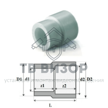 Фитинг
 Муфта переходная Violen 75*63-1