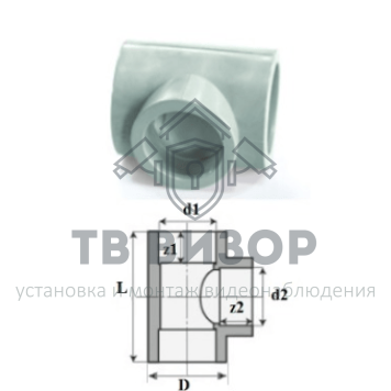 Фитинг
 Тройник переходной Violen 32*25*32-1