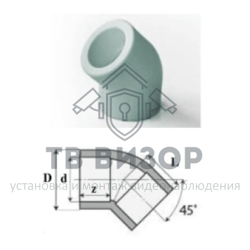 Фитинг
 Угольник 45° Violen 32-1