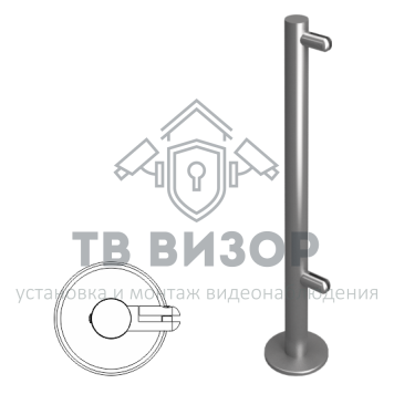 Ограждение полуростовое
 Стойка ограждения под стекло односторонняя 800мм (ВЗР 2462-00.02-05)-0