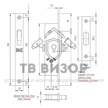 Замок врезной с крестовым механизмом секретности
 201 F NI-1
