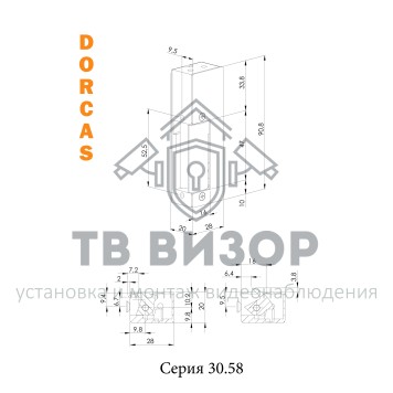 Защёлка электромеханическая
 DORCAS 30N12V (30 Ом)-2