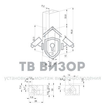 Защёлка электромеханическая
 DORCAS 30NF12V (30 Ом)-2