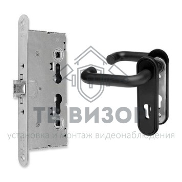 Замок врезной противопожарный с ручками
 WinDoorPro (замок 1739+ручка 1919)-0