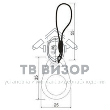 Бесконтактный брелок
 IL-75E (оранжевый)-1
