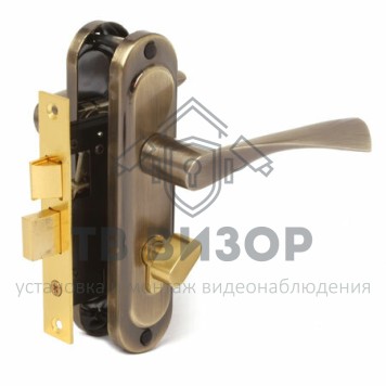 Замок врезной цилиндровый с ручками
 0823/60-C-AB-1