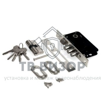 Замок врезной цилиндровый с ручками
 1000/60-CR-1