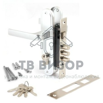 Замок врезной цилиндровый с ручками
 1026/60-CR-0