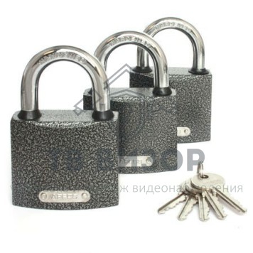 Замок навесной под один ключ
 PD-01-63 (3Locks+5Keys)-1