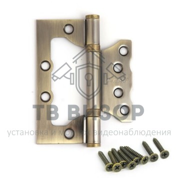 Петля накладная (без врезки)
 100*75*2,5-B2-AB-1