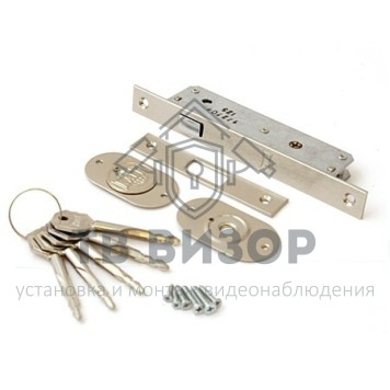 Замок врезной с крестовым механизмом секретности
 201F-BS20-NI-5KEY-(SP, Ros)-STB-1