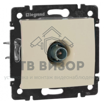 Розетка TV
 Legrand 774329 ∙ VALENA Розетка телевизионная TV звезда в рамку слоновая кость 1.5дБ-0