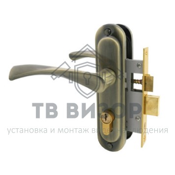 Замок врезной цилиндровый с ручками
 СТАНДАРТ 103/50 AB-0
