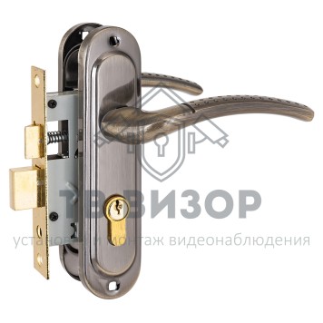 Замок врезной цилиндровый с ручками
 СТАНДАРТ 132/50 AB-0