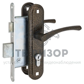 Замок врезной цилиндровый с ручками
 СТАНДАРТ Россия ЗВ4-3.07С бронза-0