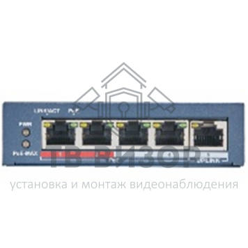 Коммутатор PoE
 DS-S504P(B)-0