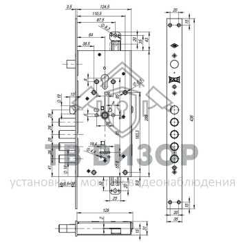 Замок врезной двухсистемный перекодируемый
 476 LR CR 476LR000002-0