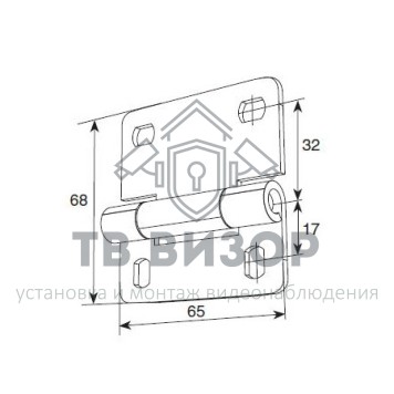 Петля накладная (без врезки)
 N25233-1NR-1