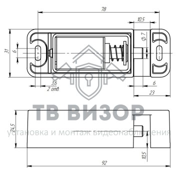 Замок мебельный
 Promix-SM493.10 (серебро)-1