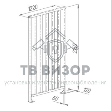 Ограждение полноростовое
 Ограждение полноростовое 1220 (ВЗР 2342.01-02)-1
