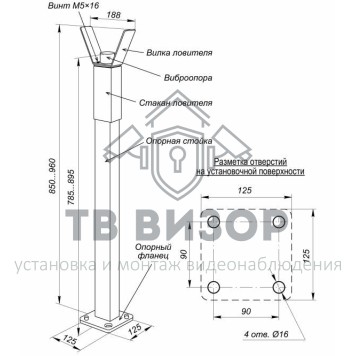 Опора для стрелы
 PERCo-GBS1-1