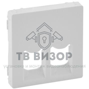 Накладка
 755420 ∙ Valena LIFE Лицевая панель для двойных телефонных/информационных розеток Белая-0
